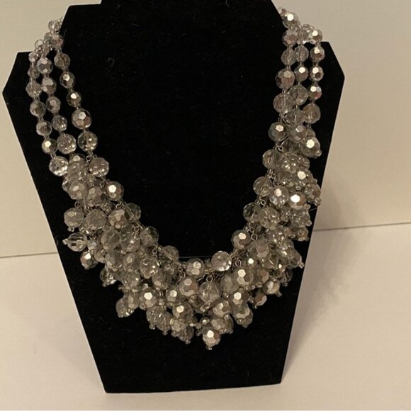 Gerard Yosca Jewelry - VINTAGE GERARD YOSCA NECKLACE CHOKER BIB STATEMENT CRYSTALS USA DESIGNER 16”